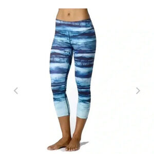 Prana Women’s Roxanne Printed Leggings Teal Tide SZ (E11)